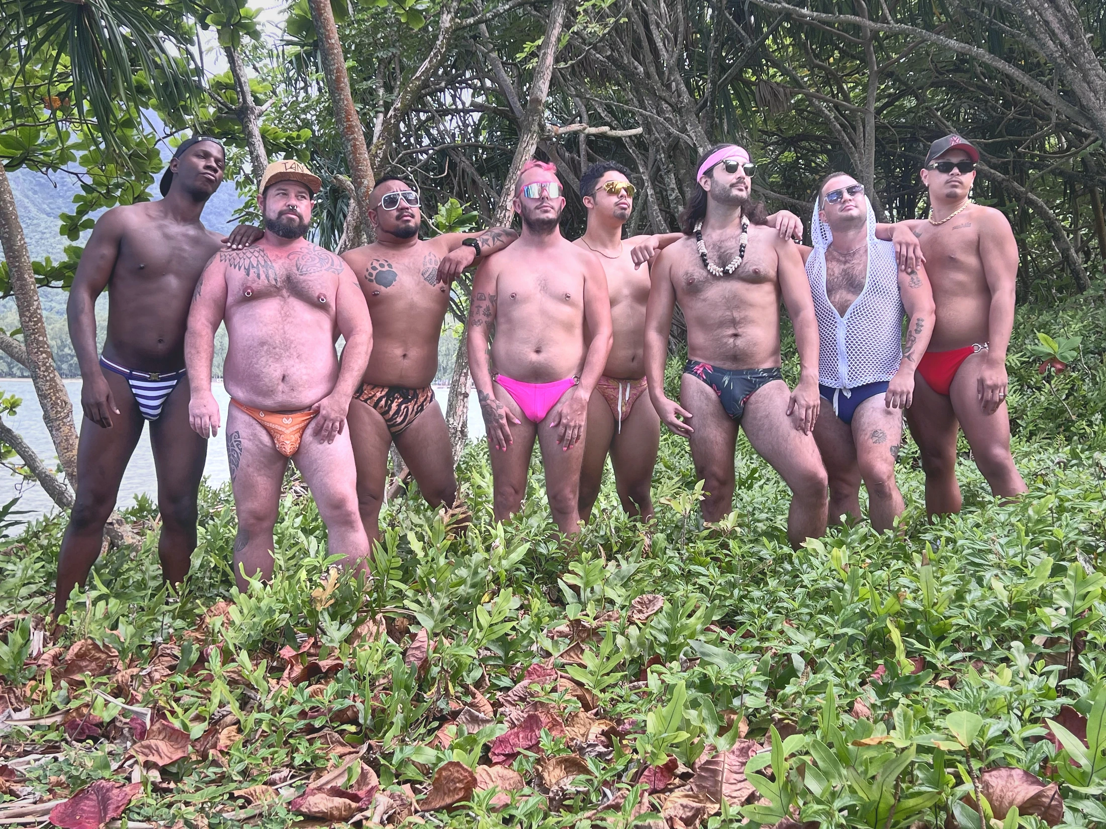 Low portrait among tropical plants